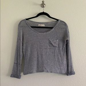 hollister cropped longsleeve